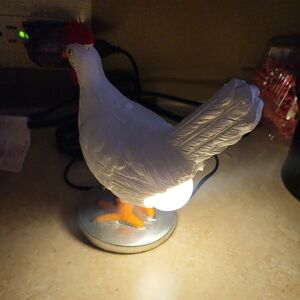 NIB White Chicken Night Light for Bird Lovers
